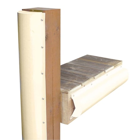 Dock Edge Piling Bumper - One End Capped - 6' - Beige 1020SF